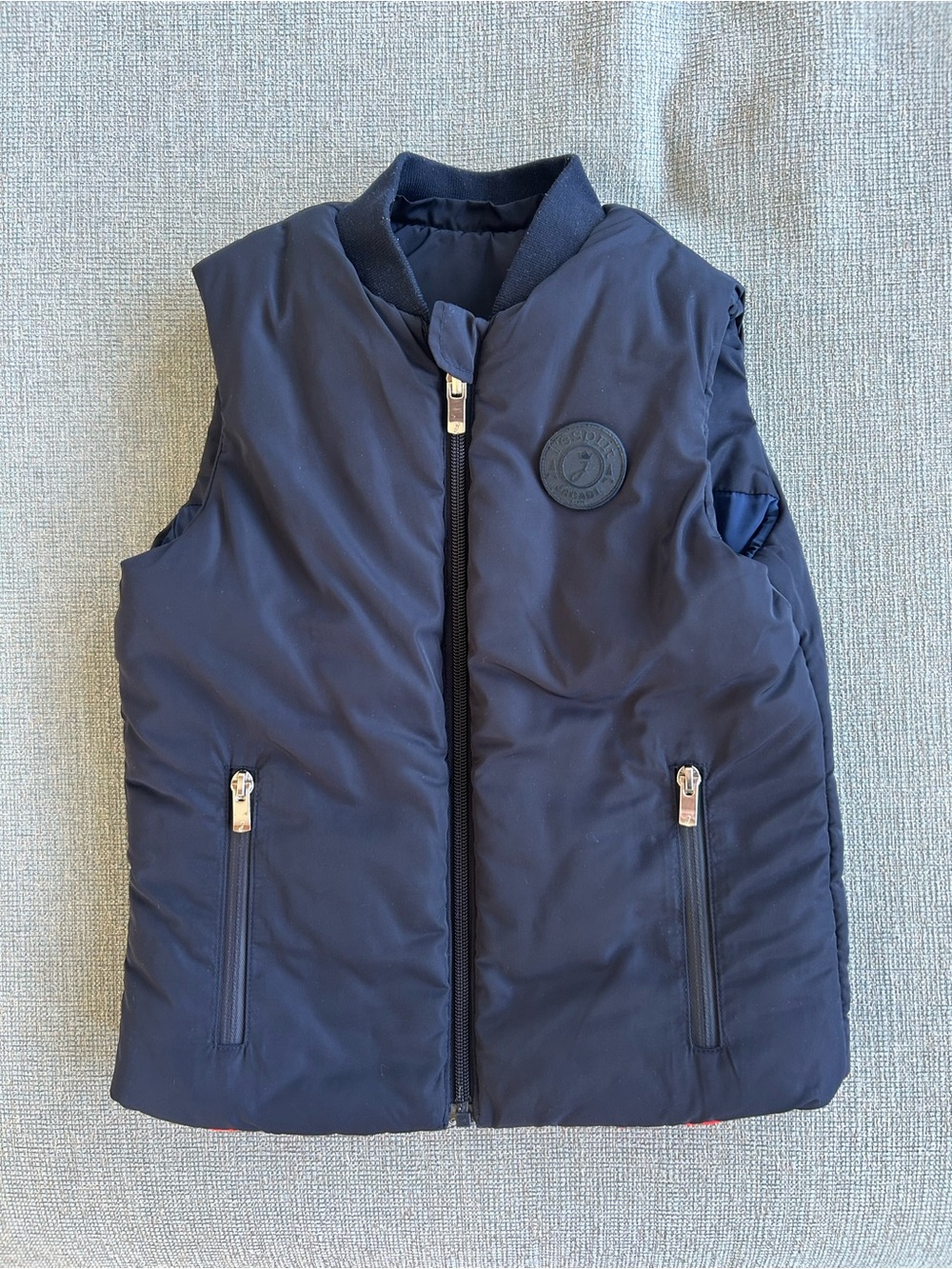 Jacadi Kids reversible Navy Puffer Vest